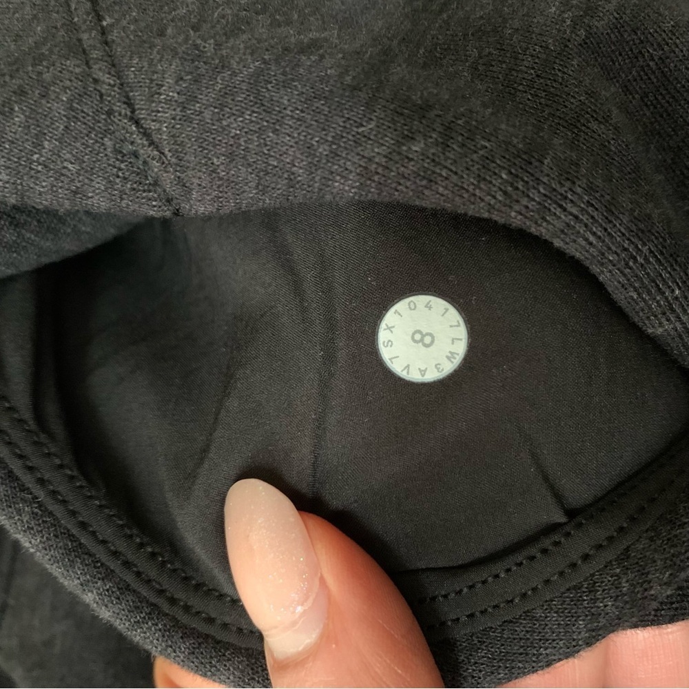 Lululemon Light As Warmth Crew pullover sweatshirt Heathered Core Black size 8​ - Picture 8 of 12